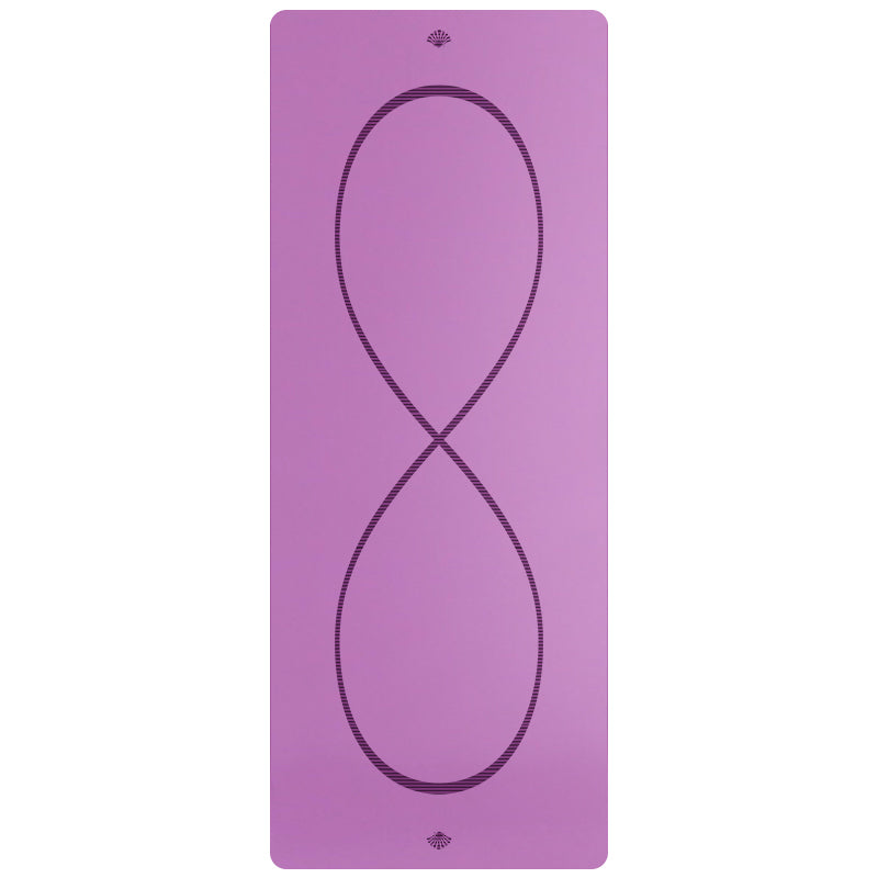 Grip Flow Yoga Mat: Estera de Yoga Antideslizante de Alineación de Lemniscata (Violeta)