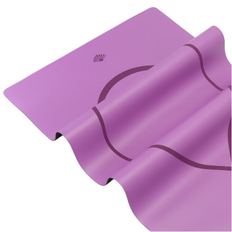 Grip Flow Yoga Mat: Estera de Yoga Antideslizante de Alineación de Lemniscata (Violeta)